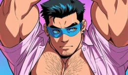 肌肉帅哥漫画,肌肉线条与动感魅力